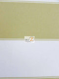 2 Tone Stripe Deck Canvas Outdoor Waterproof Fabric / Olive/Ivory / Sold By The Yard Closeout!!!