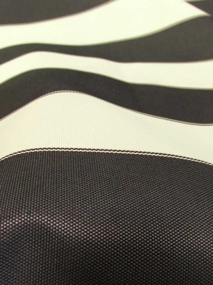 2 Tone Stripe Deck Canvas Outdoor Waterproof Fabric / Olive/Ivory / Sold By The Yard Closeout!!!