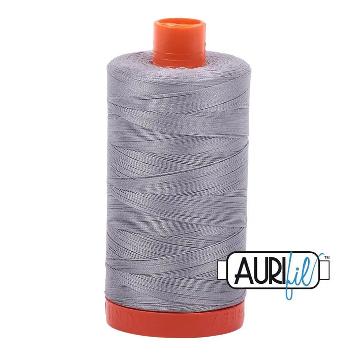 2606 Grey Mist Aurifil Cotton 50wt Large Spool||color:2606 Grey Mist