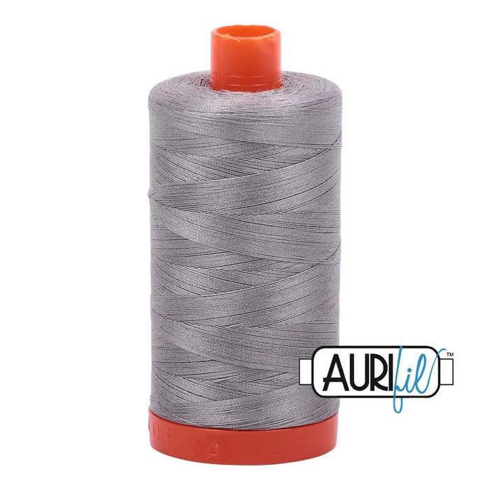 2620 Stainless Steel Aurifil Cotton 50wt Large Spool||color:2620 Stainless Steel
