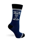 (3 Pairs) Ain't No Joke Like a Dad Joke - Hey Now Unisex Crew Socks - Wholesale