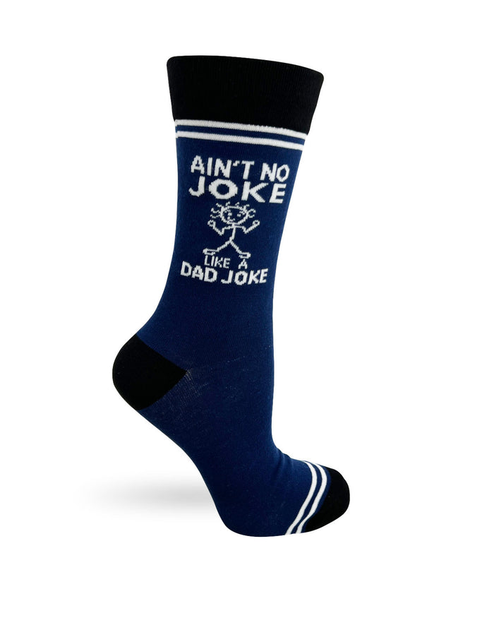(3 Pairs) Ain't No Joke Like a Dad Joke - Hey Now Unisex Crew Socks - Wholesale