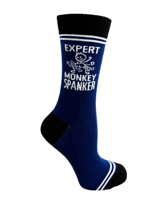(3 Pairs) Expert Monkey Spanker - Hey Now Unisex Crew Socks - Wholesale