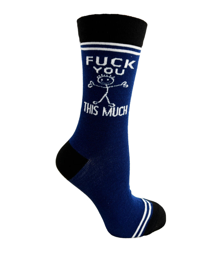 (3 Pairs) Fuck You This Much - Hey Now Unisex Crew Socks - Wholesale