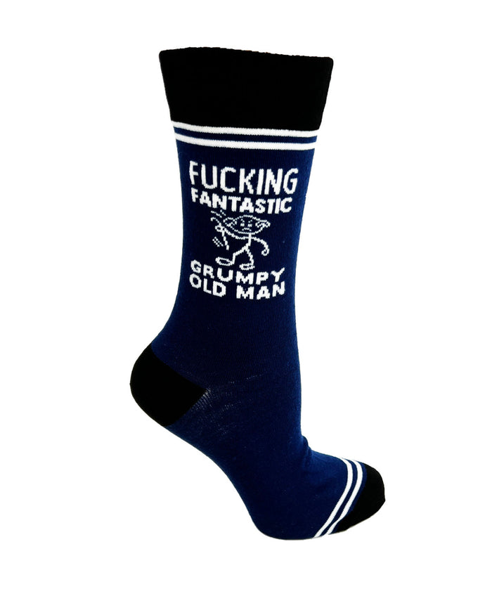 (3 Pairs) Fucking Fantastic Grumpy Old Man - Hey Now Unisex Crew Socks - Wholesale
