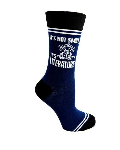 (3 Pairs) It’s Not Smut, It’s Literature - Hey Now Unisex Crew Socks - Wholesale