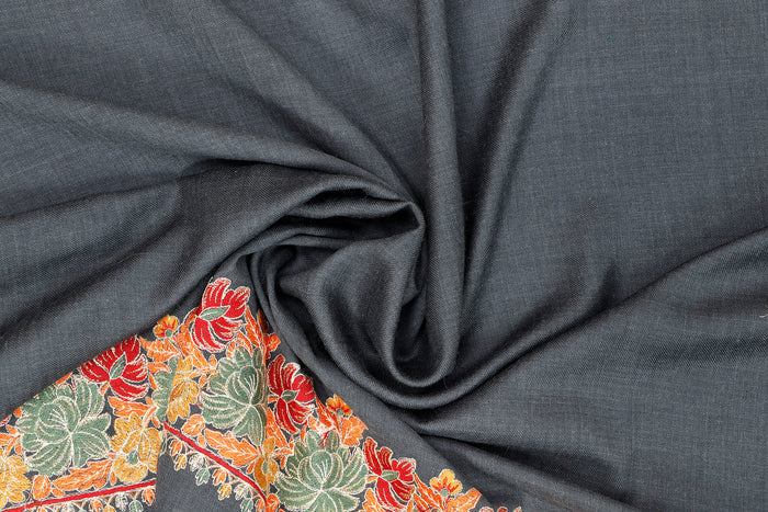 4 Border Embroidered Shawl – Machine Embroidery, 45 x 90 inches