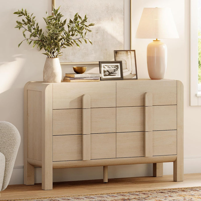 47.2" Alma 6 Drawers Mid Century Modern Drawers - Canva Home