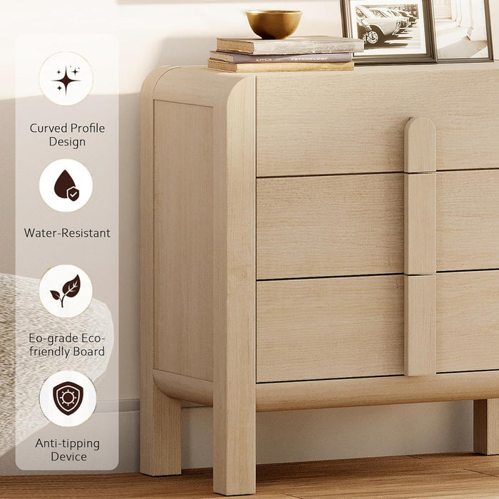 47.2" Alma 6 Drawers Mid Century Modern Drawers - Canva Home