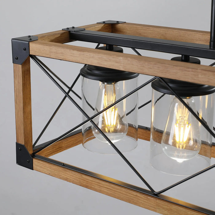 5 Lights Retro Farmhouse Dining Room Chandelier Canva Home