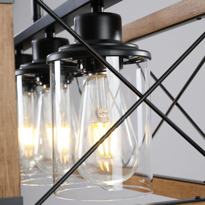 5 Lights Retro Farmhouse Dining Room Chandelier Canva Home