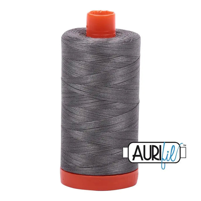 5004 Grey Smoke Aurifil Cotton 50wt Large Spool||color:5004 Grey Smoke