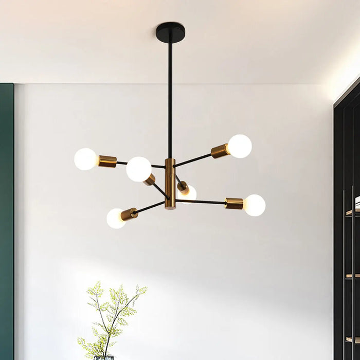 6 Bulbs Sputnik Dining Room Chandelier Canva Home