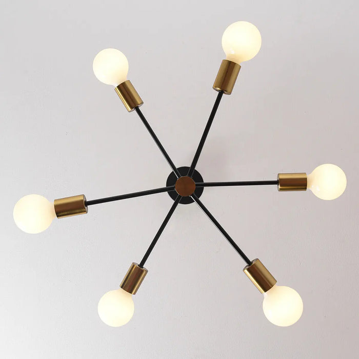 6 Bulbs Sputnik Dining Room Chandelier Canva Home