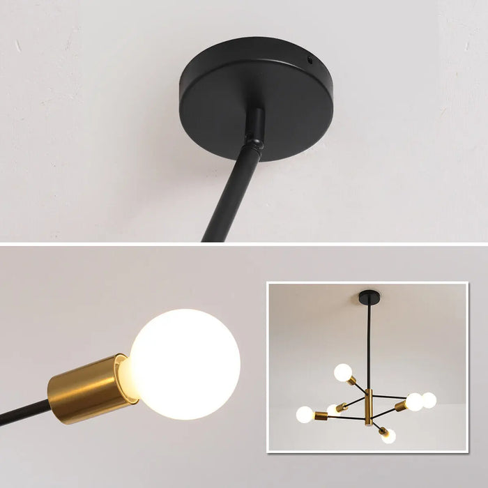 6 Bulbs Sputnik Dining Room Chandelier Canva Home