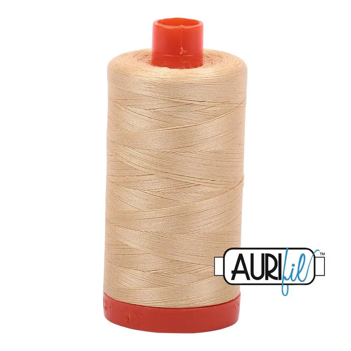 6001 Light Caramel Aurifil Cotton 50wt Large Spool||color:6001 Light Caramel