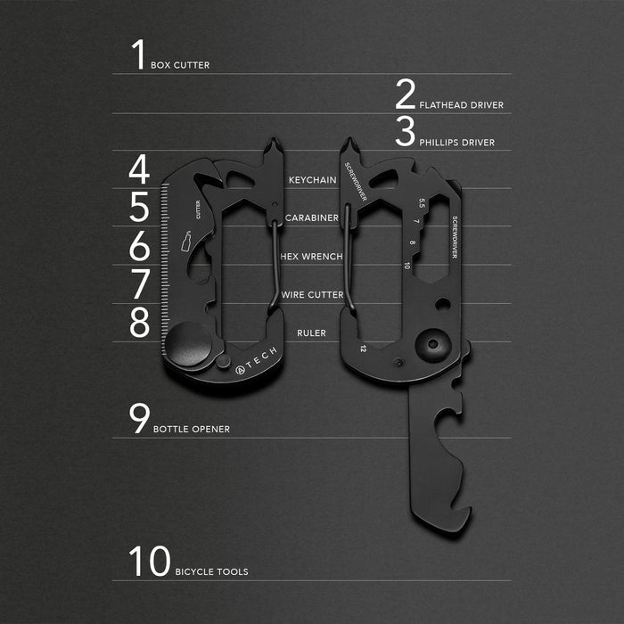 A-Tech Multitool 10-in-1 Carabiner