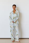 Piyama Abigail Sleep Set - Long - ECOVERO™ - Heirloom Hydrangea — front view