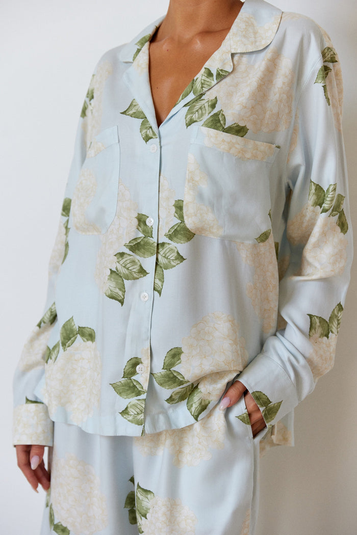 Piyama Abigail Sleep Set - Long - ECOVERO™ - Heirloom Hydrangea — view 3