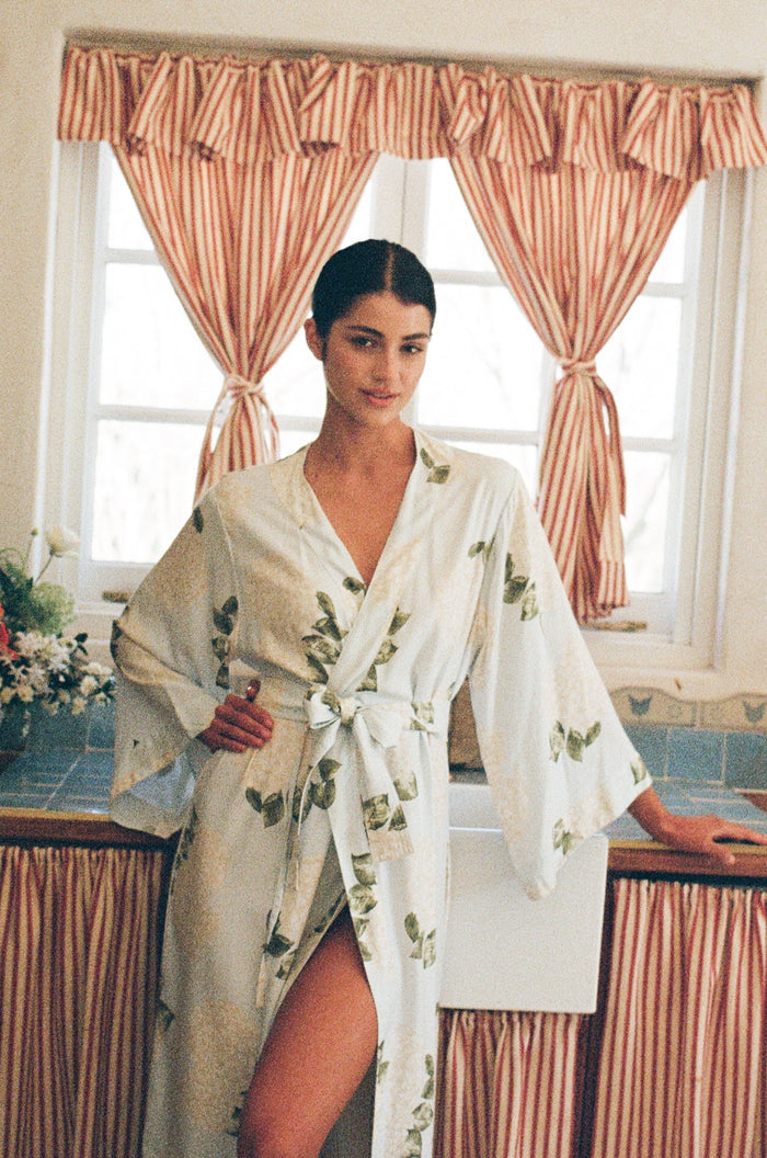 Piyama Alice Kimono Robe - ECOVERO™ - Heirloom Hydrangea — view 6