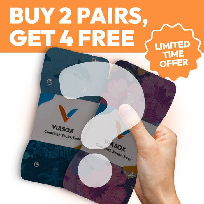 Viasox Ankle Compression Mystery Buy 2 Get 4 Free front view