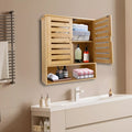 Bamboo Wall Mounted Bathroom Cabinet - Canva Home