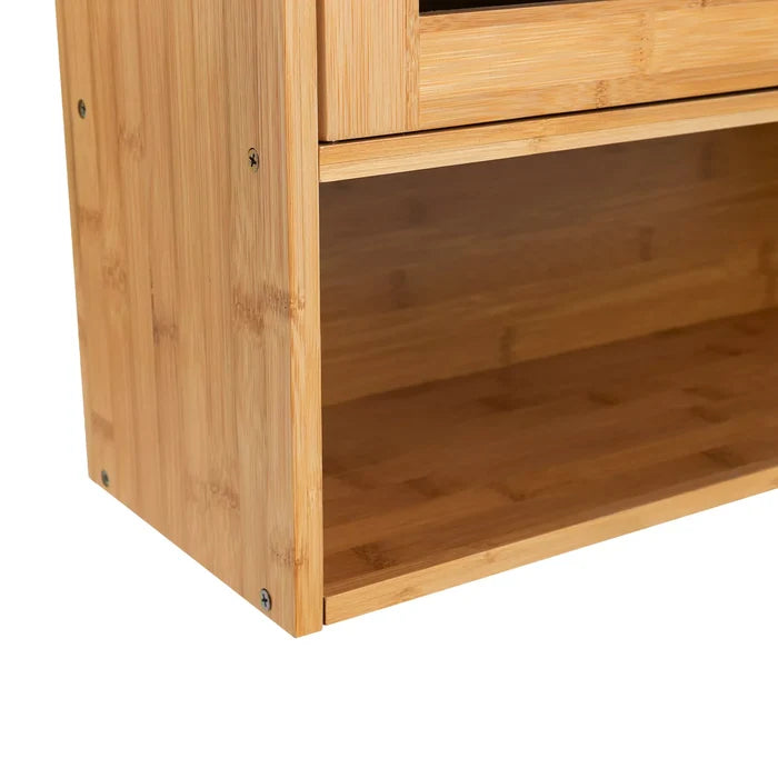 Bamboo Wall Mounted Bathroom Cabinet - Canva Home