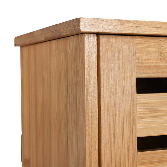 Bamboo Wall Mounted Bathroom Cabinet - Canva Home
