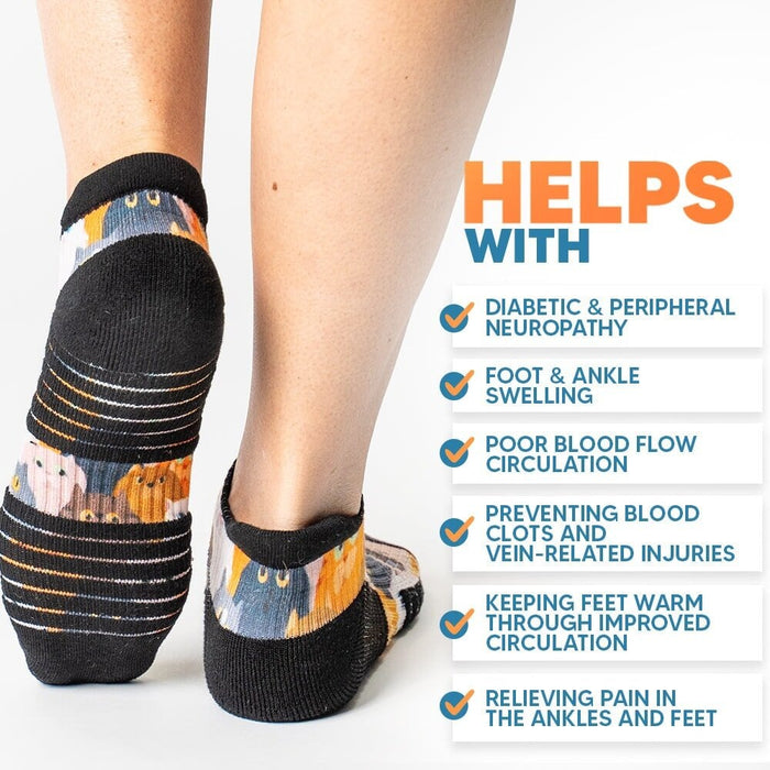 Viasox Basics Ankle Compression Socks Bundle 12-Pack pair displayed
