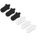 6-pack black and white ankle compression socks
