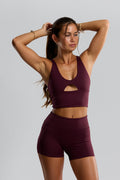 BENOA Booty Short 2.5" - (Plum, Black)