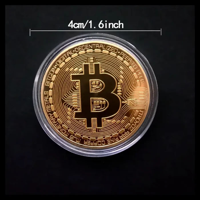 BITCOIN: Limited Edition Physical Coin with Round Display Case (Free Shipping)