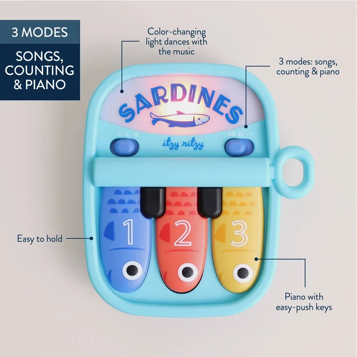 Bitzy Tunes Light Up Interactive Piano Toy - Sardines