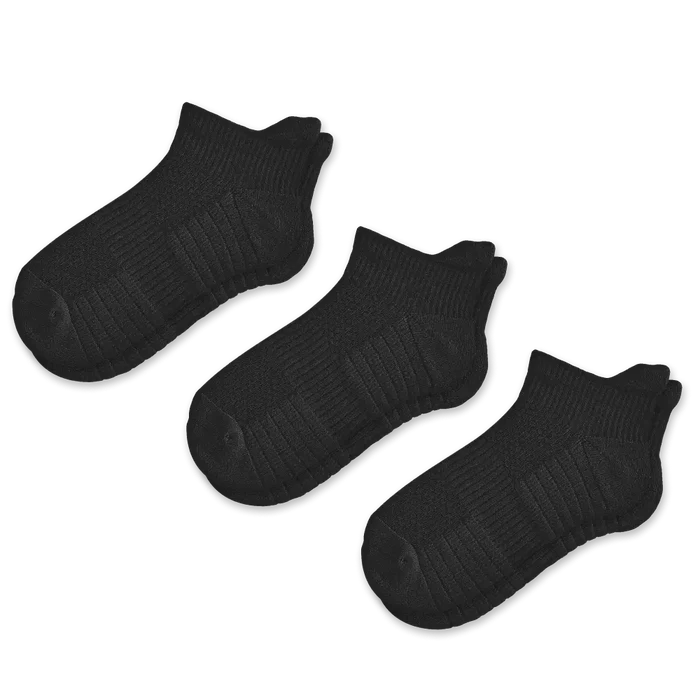 Viasox Black Ankle Compression Socks Bundle 3-Pack front view