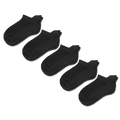 Viasox Black Ankle Socks Bundle 5-Pack front view