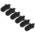 Viasox Black Ankle Socks Bundle 6-Pack front view