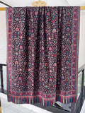 Black Kani shawl, 40x80 inches