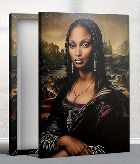 Black Mona Lisa Wall Art