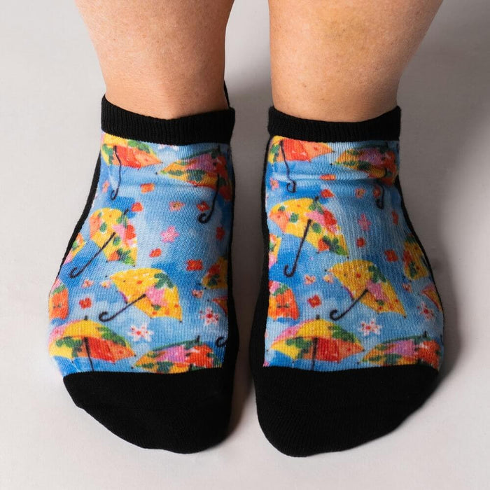 Viasox Bloom Ankle Socks 3-Pack Bundle stretched display