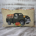 Brentwood Farms Fall Truck Reversible Lumbar Throw Pillow