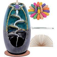 Burner: Backflow Incense Cone Burner Tall Waterfall.