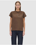 Camilla and Marc Maren Logo Roll Sleeve Tee - Chocolate Hyde Boutique