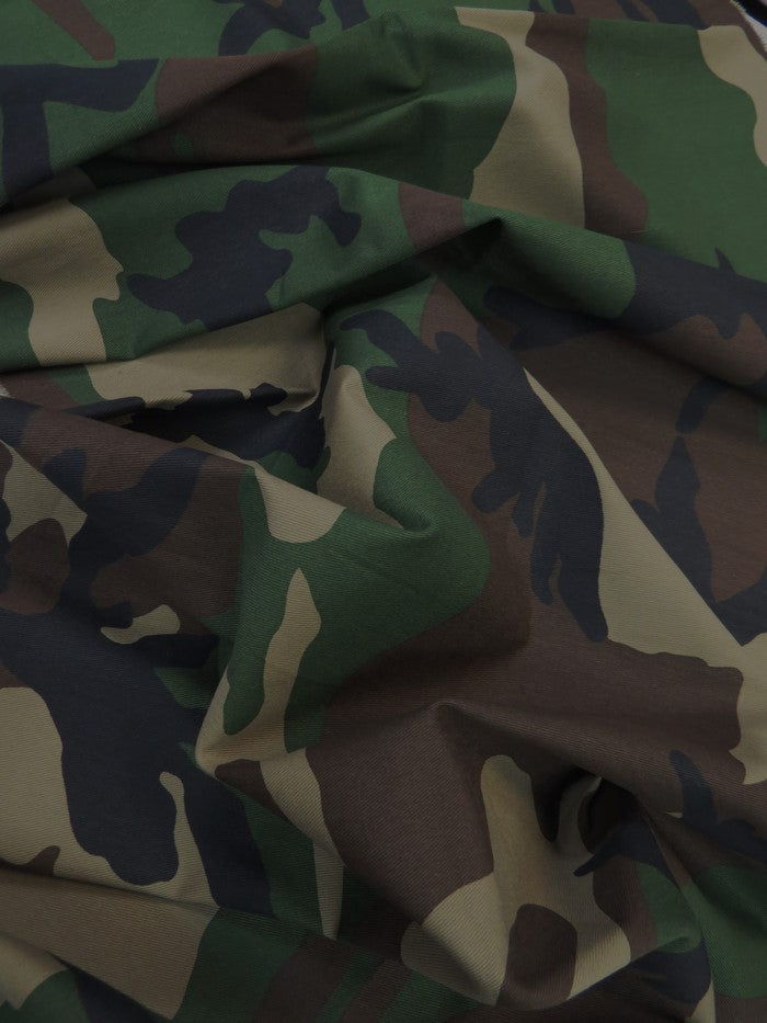 Camouflage Green Twill Fabric