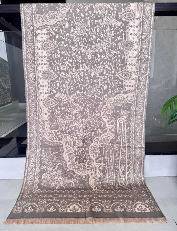 Cashmere Jamawar stole, 28x80 inches