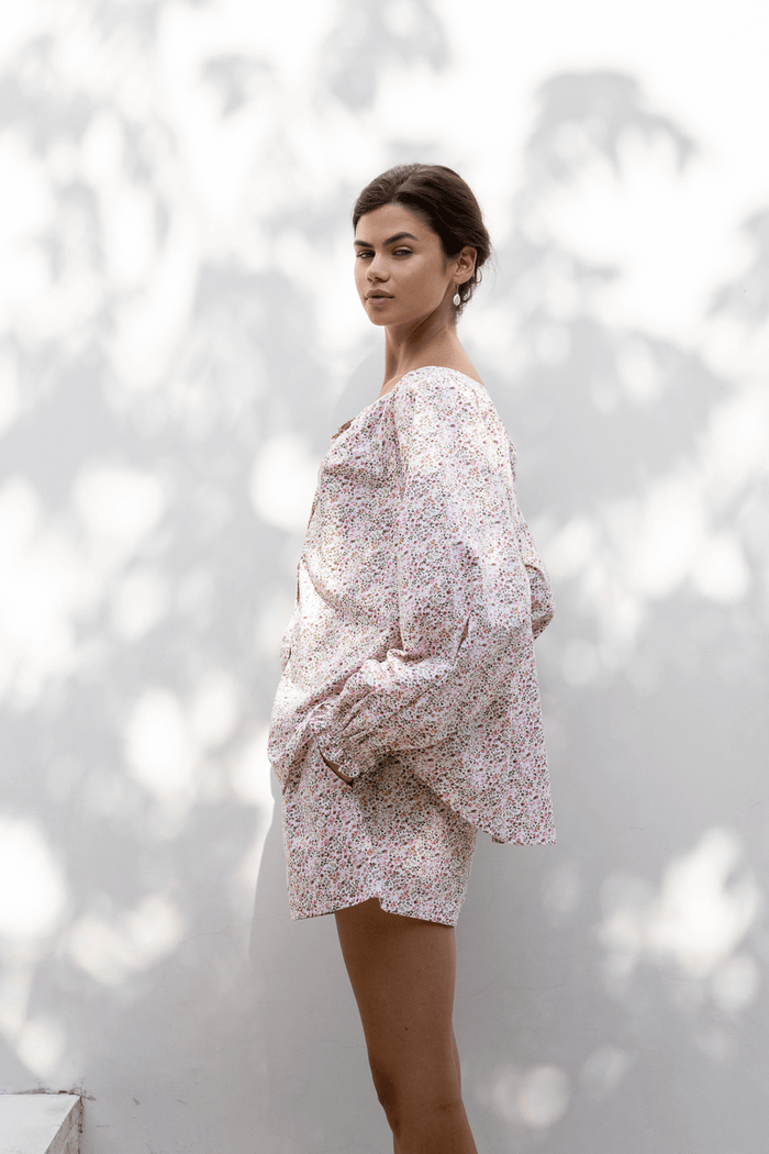 Piyama Claire Lounge Set - Floret Pink — view 6