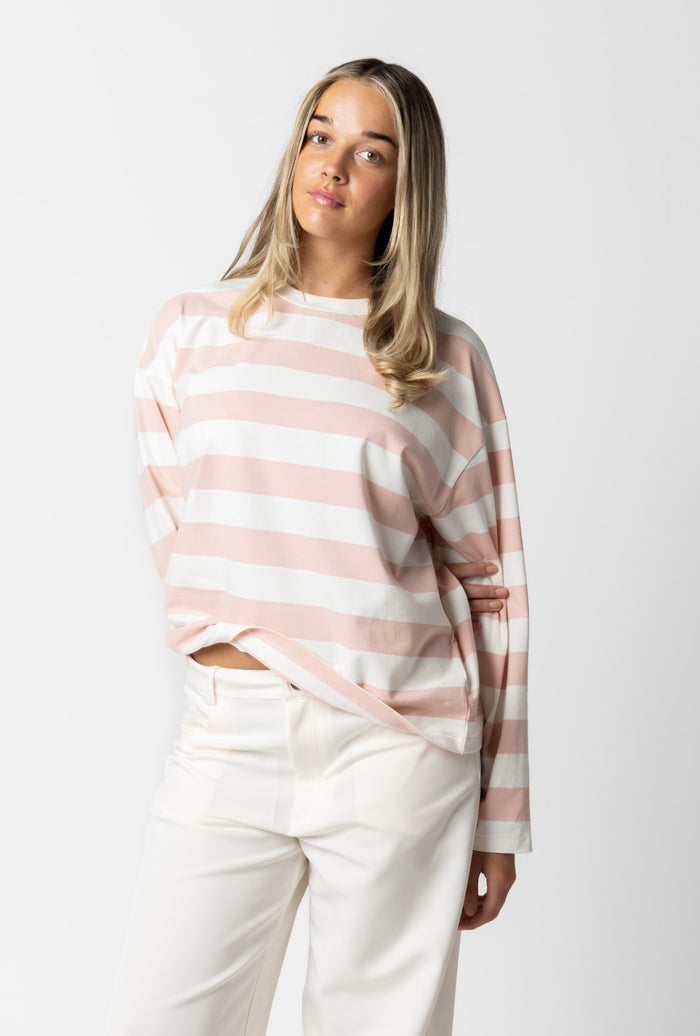 Clementine Candy Stripe Long Sleeve - Pink Hyde Boutique