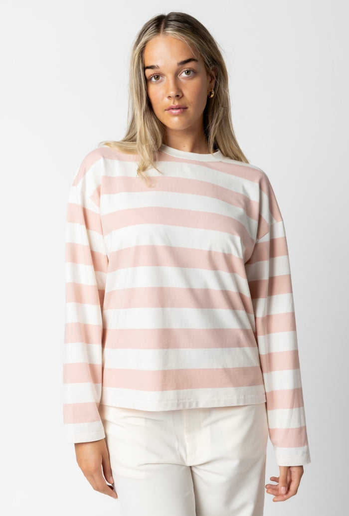 Clementine Candy Stripe Long Sleeve - Pink Hyde Boutique