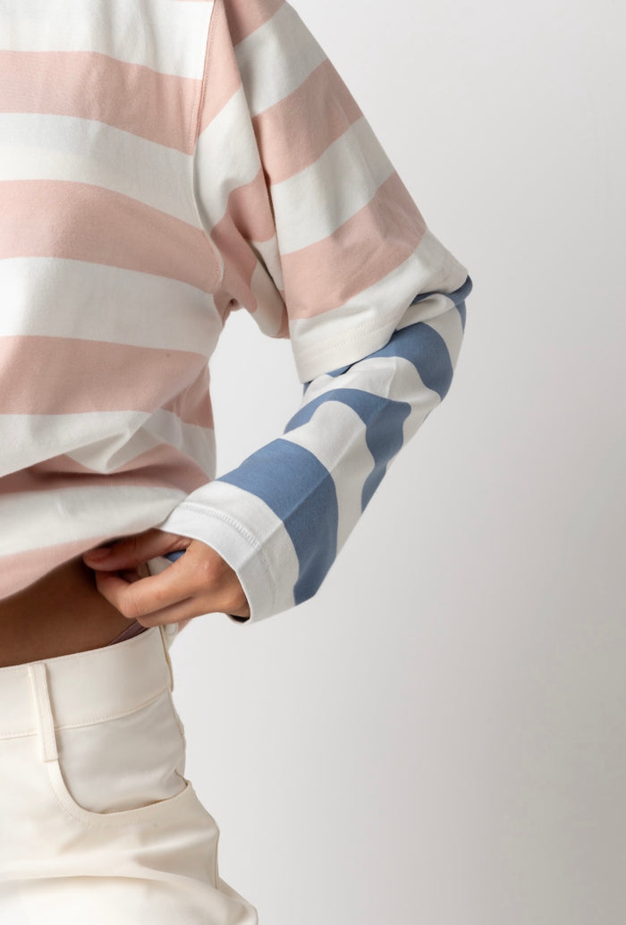 Clementine Candy Stripe Tee - Pink Hyde Boutique