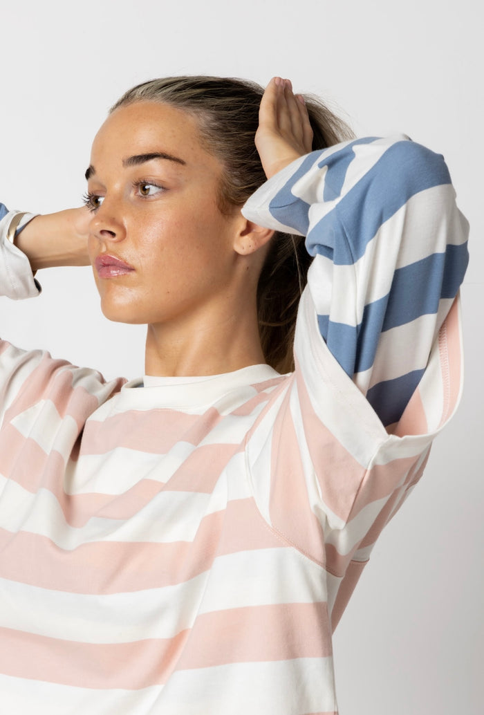 Clementine Candy Stripe Tee - Pink Hyde Boutique