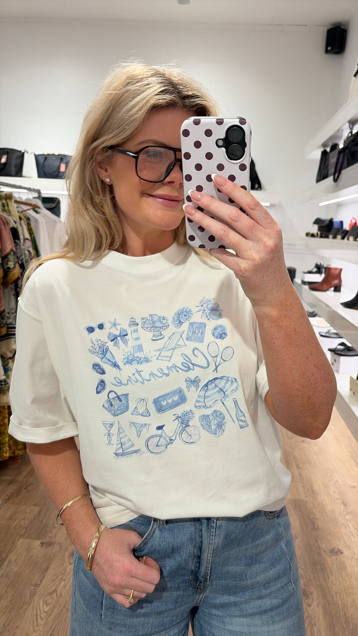 Clementine Hamptons Tee - White Apparel > Women > Clothing > Tops > T-Shirts > Clementine Hyde Boutique